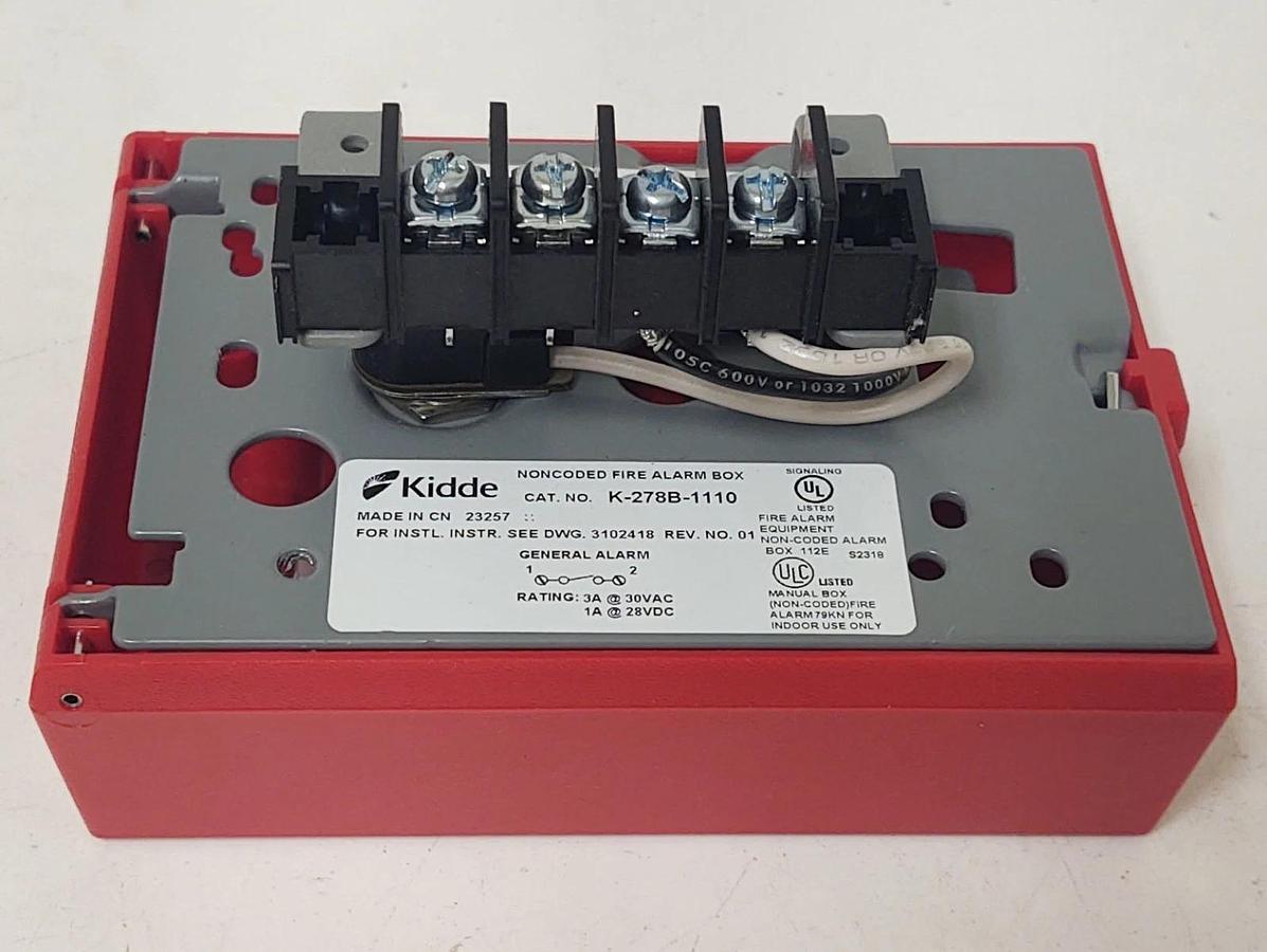 🔥(NEW) KIDDE K-278B-1110 Fire Alarm Pull Station
