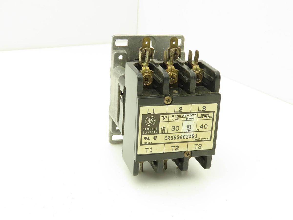 Used 🔥TESTED GE CR306E000AQA Motor Starter Contactor Size 3 120V Coil 600V 3PH