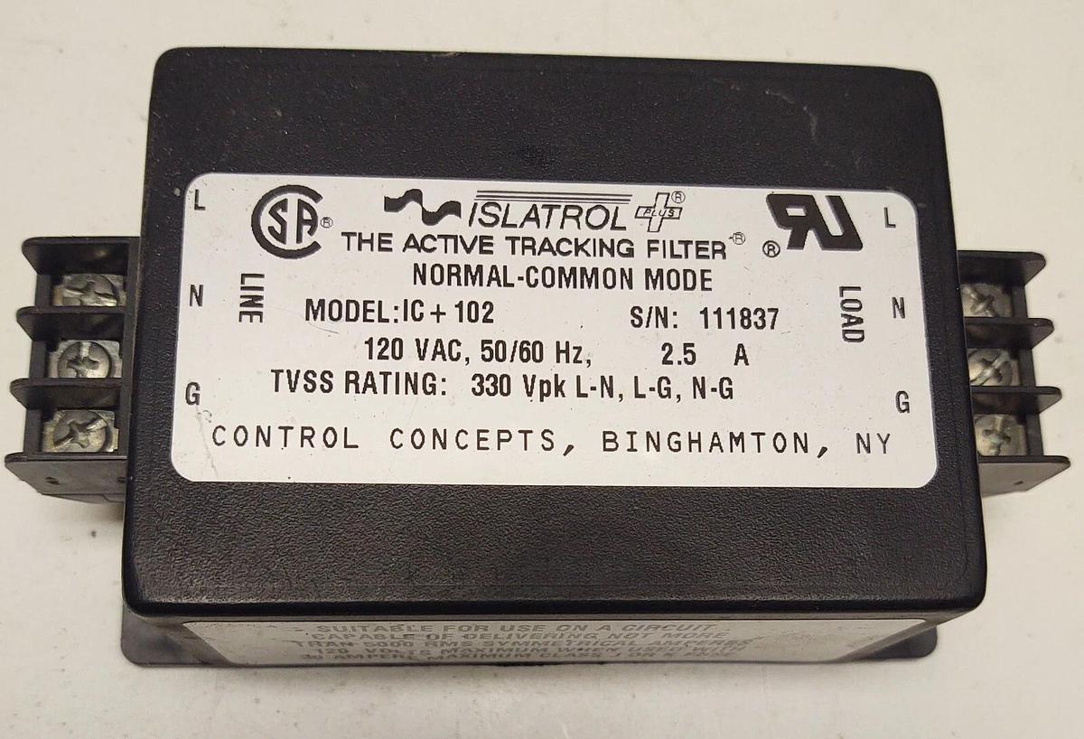 Used Control Concepts Islatrol IC+102 Tracking Filter 120VAC FREE SHIPPING