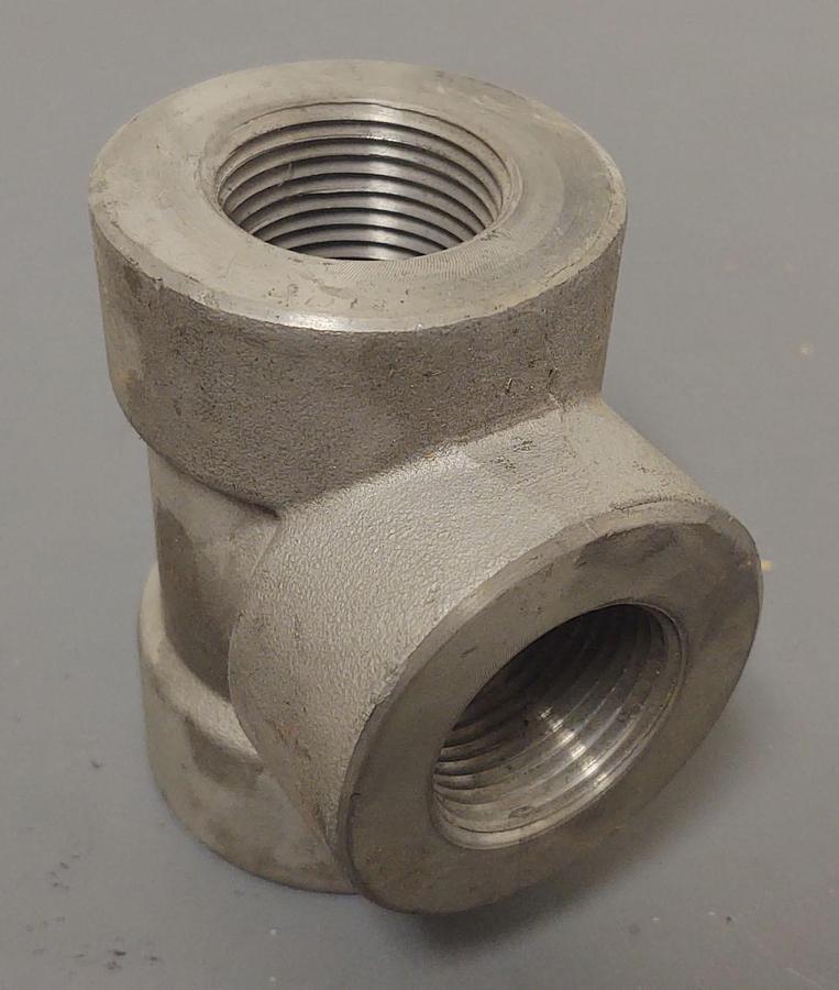 🔥1" NPT 316L Stainless-Steel High-Pressure Pipe Tee Fitting