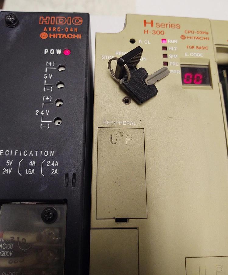 Used HITACHI PLC H-300 SERIES CPU-03Ha YAGV12MH AVRC-04H ROM-16H XDC24DMH YTR24DMH