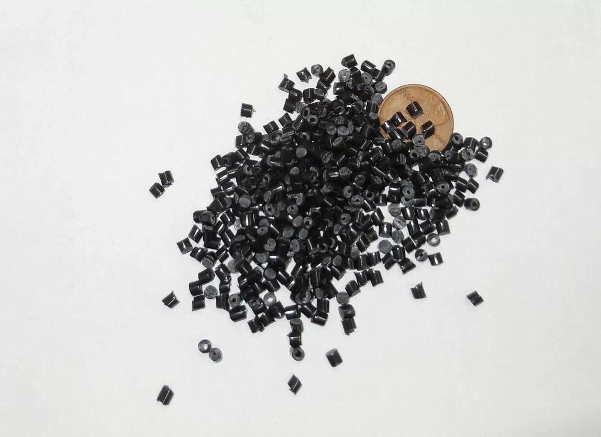HDPE Black Plastic Pellets Resin Material Injection Molding 45 Lbs Polyethylene