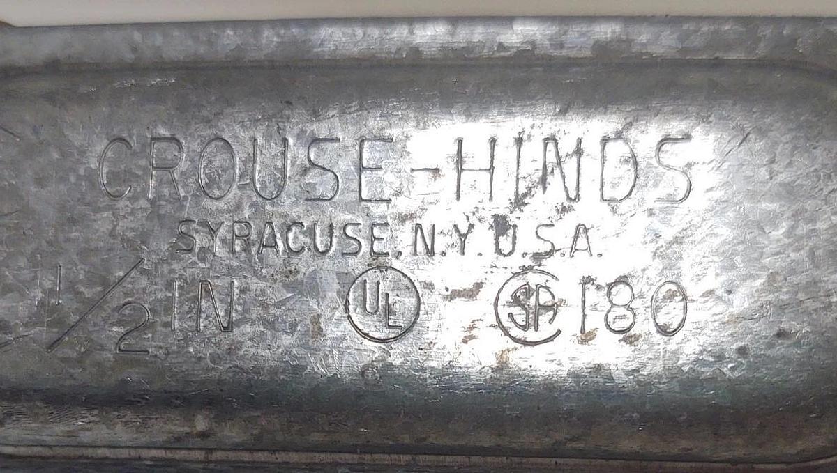 🔥(QTY 128) Crouse-Hinds 180 1/2” Conduit Body Cover (New Old Stock)