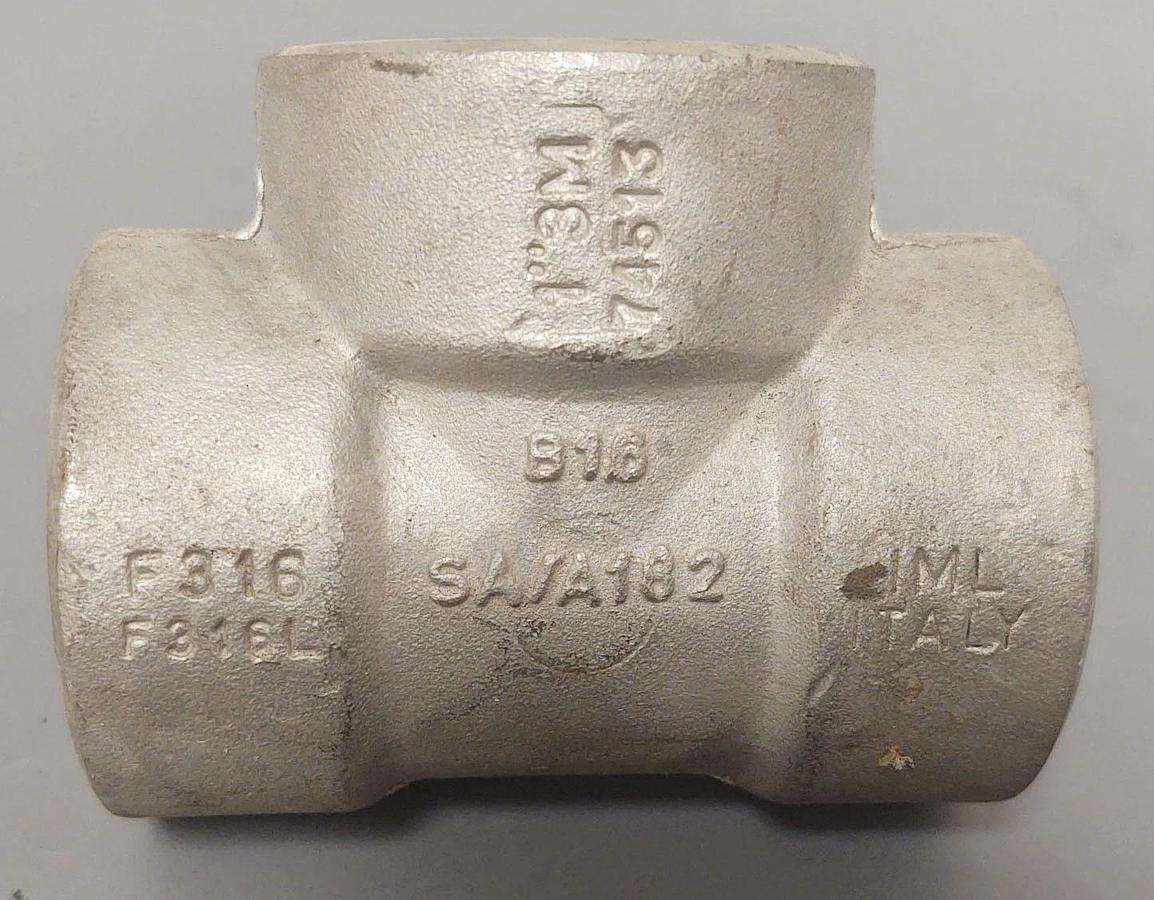 🔥1" NPT 316L Stainless-Steel High-Pressure Pipe Tee Fitting