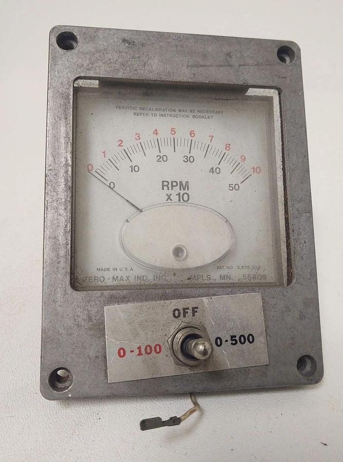 Used 🔥Zero-Max Tachometer Panel Meter 0-100 0-500
