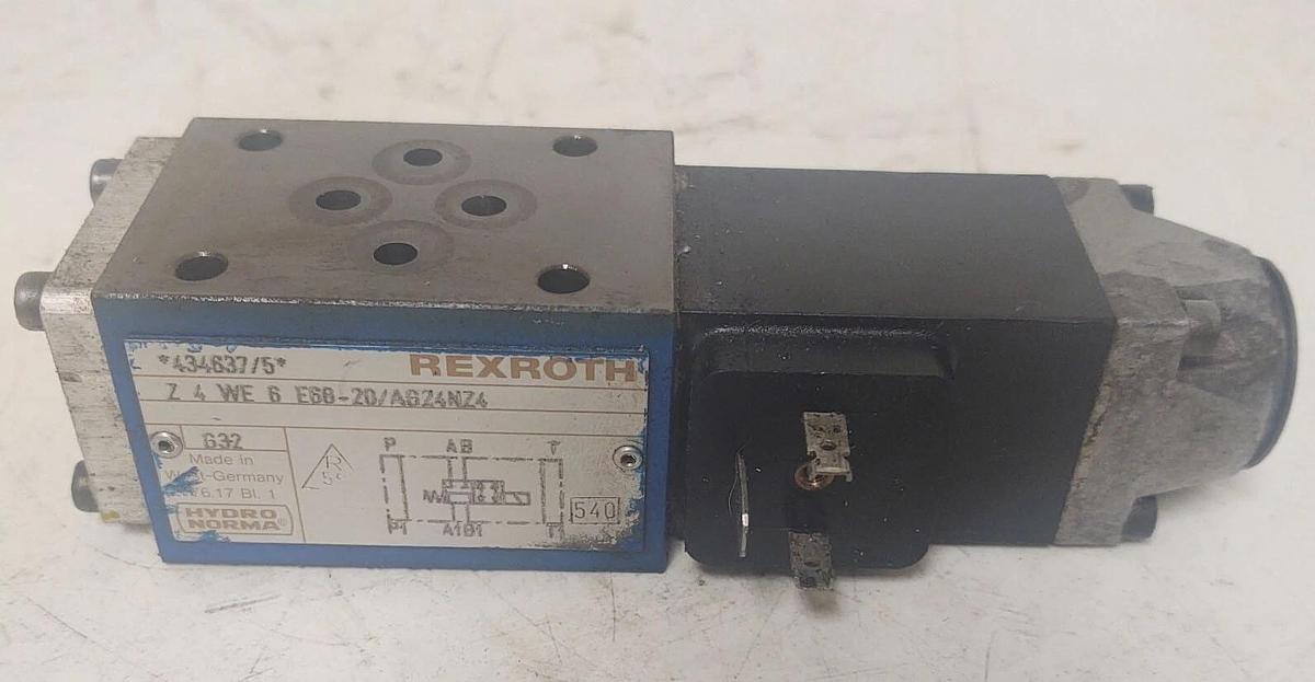 Used 🔥Rexroth 434637/5 Hydraulic Valve Z4WE6E68-20/AG24NZ4