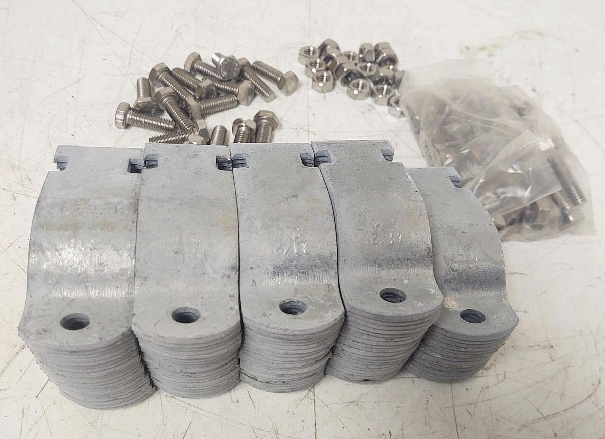 🔥 (41 SETS) 1-1/2" RIGID RGD HDG GALVANIZED CONDUIT CLAMP FITS GRC SCH 40 &80
