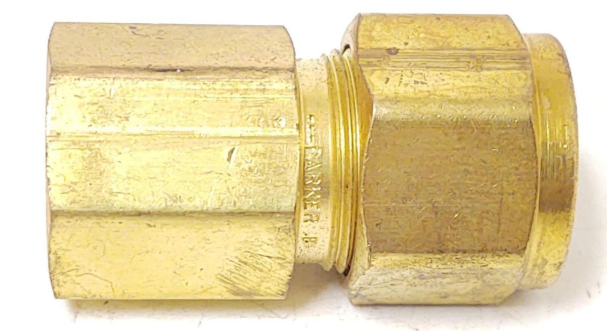 🔥 (4-Pk) Parker A-LOK Brass Pipe Fitting 1/2 Tube x 1/4 FNPT 8FSC4N-B