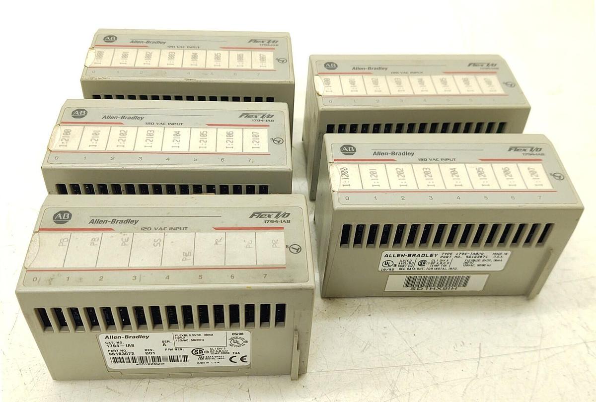 Used 🔥 (5 PCS) ALLEN BRADLEY PLC 1794-IAB A - 120 VAC INPUT FLEX I/O MODULE
