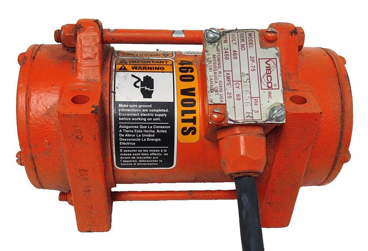Used 🔥Vibco 2P-75-3-460V Electric Vibrator, 460Vac, 3 Phase