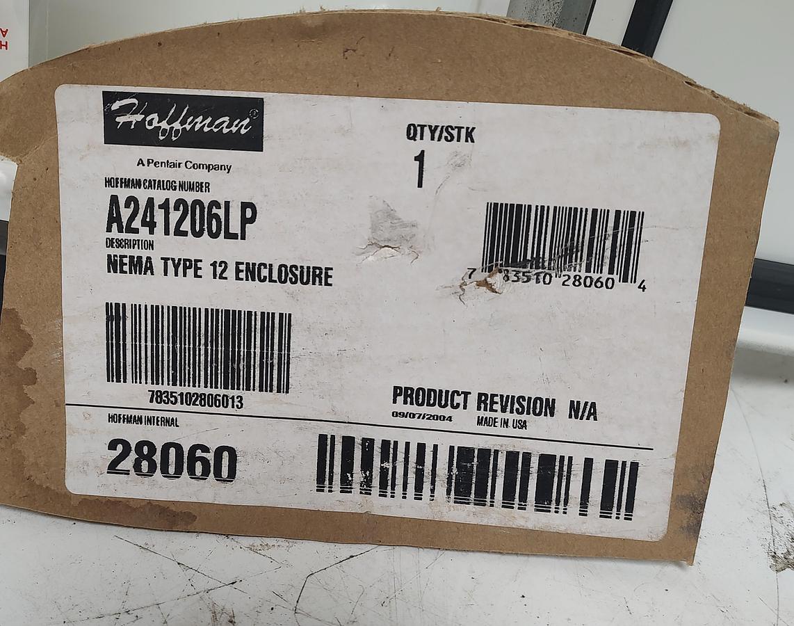 Used Hoffman Electrical Enclosure A241206LP 
