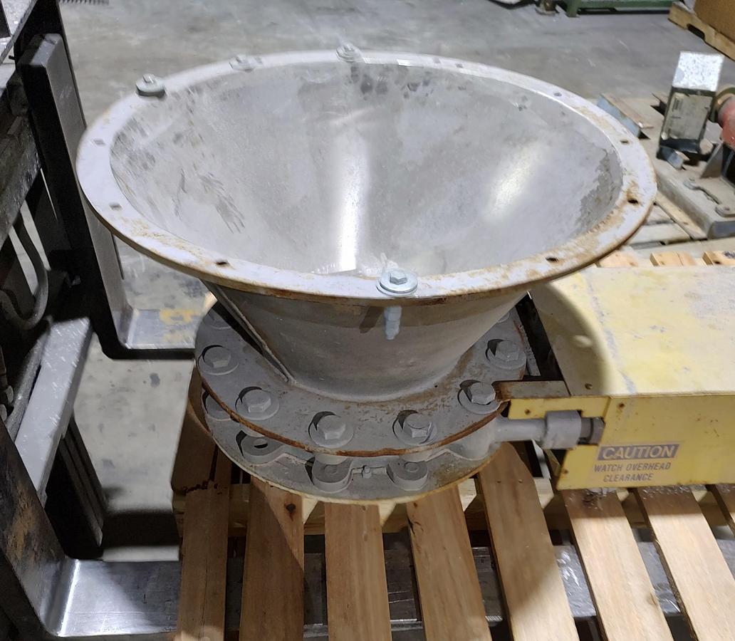Used AGLO Pneumatic 12" Knife Gate Valve with Hopper