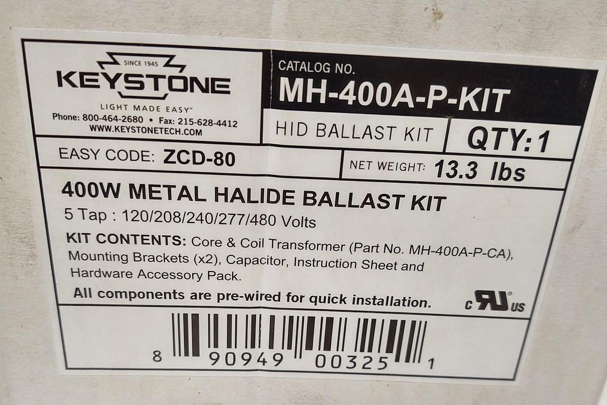 🔥MH-400A-P-KIT KEYSTONE 400W Ballast Kit