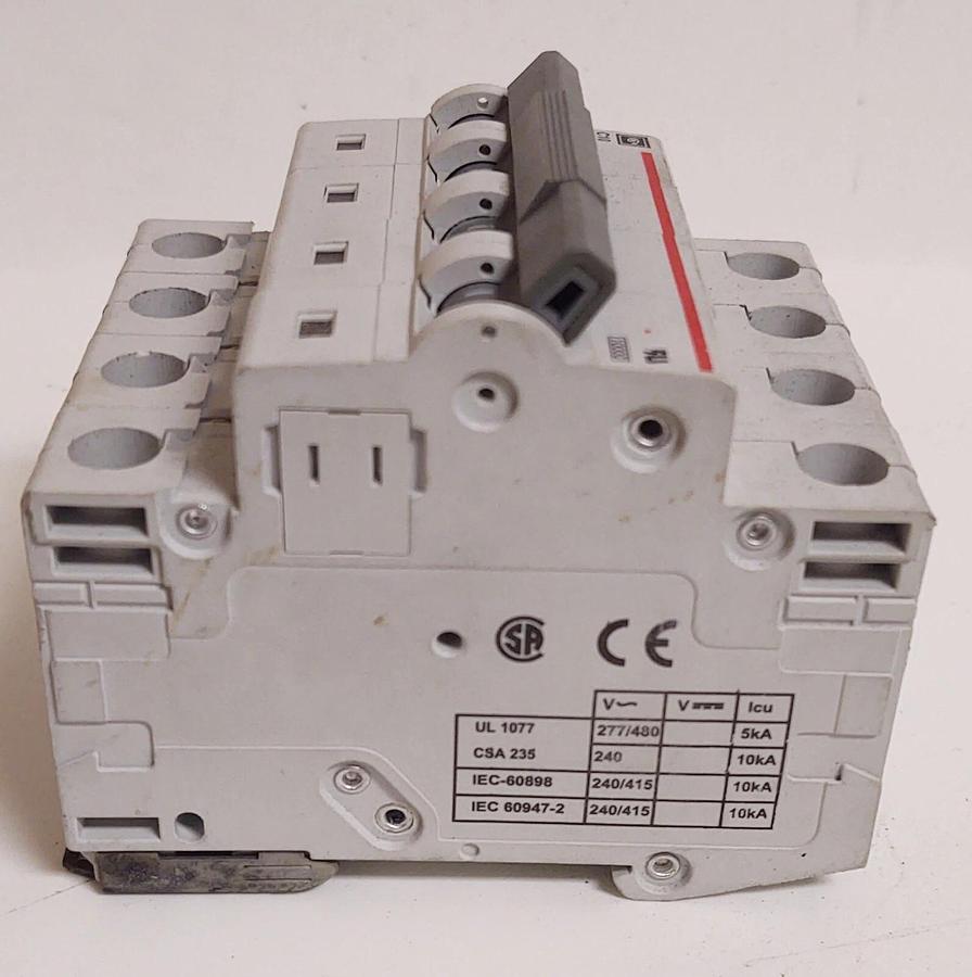 Used WMS4C10 4 P POLE 10A C CRV CKT BRKR EATON CUTLER HAMMER CIRCUIT BREAKER C10 415V