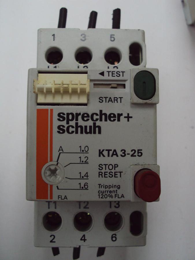 Used KTA3-25 Sprecher + Schuh Motor Circuit Control Protector KTA 3-25