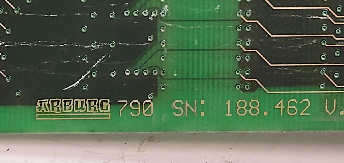 Used Digital I/O card SN. 188463 A, ARB 790, Arburg Pulled From a 320K Injection Unit