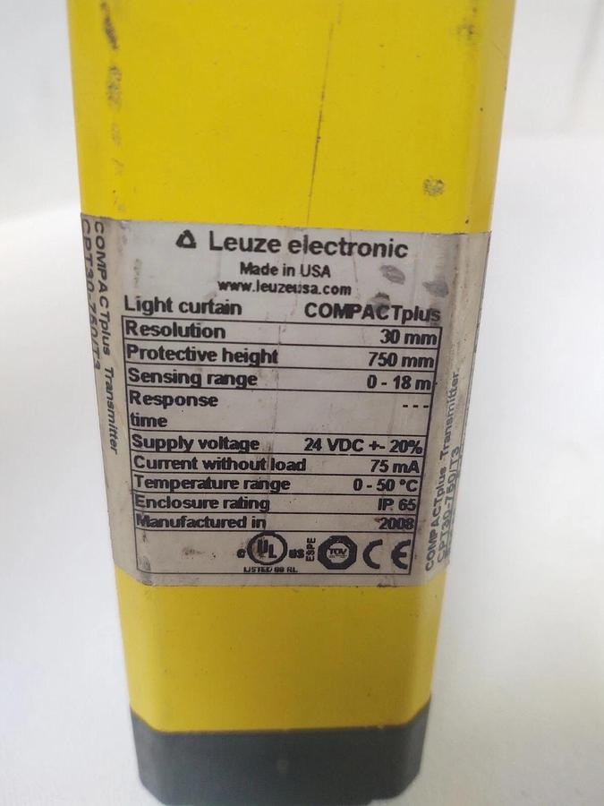 Used 🔥 LEUZE CPT30-750/T3 SAFETY LIGHT CURTAIN TRANSMITTER