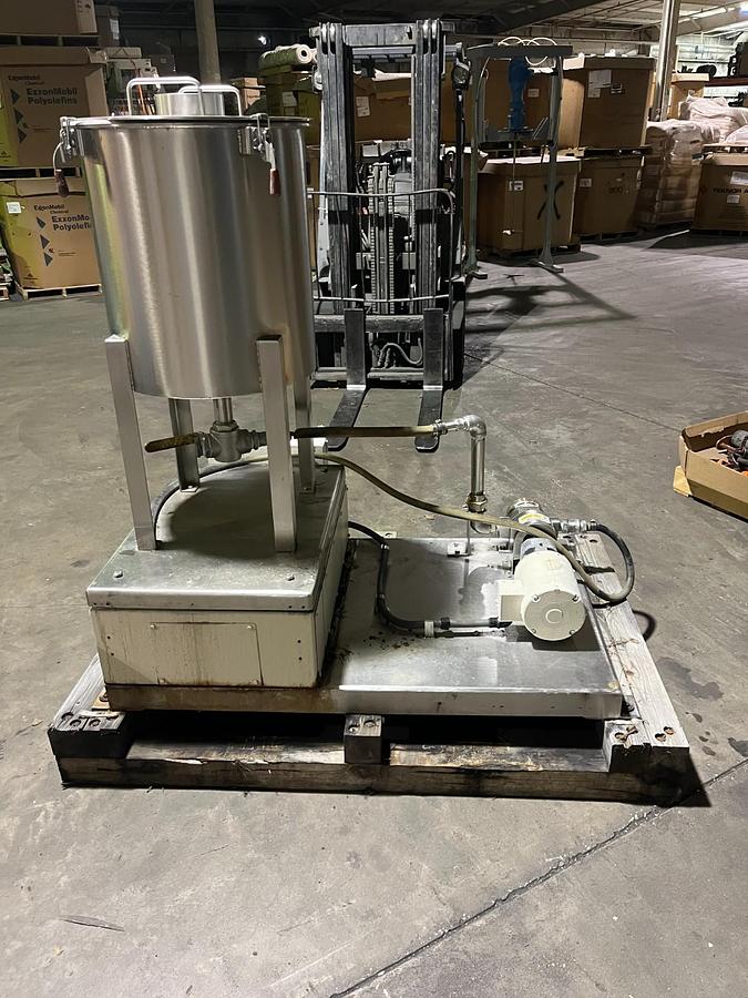 Used Stainless Steel Chemical Pump 1/2 HP With Stainless Steel Hopper
