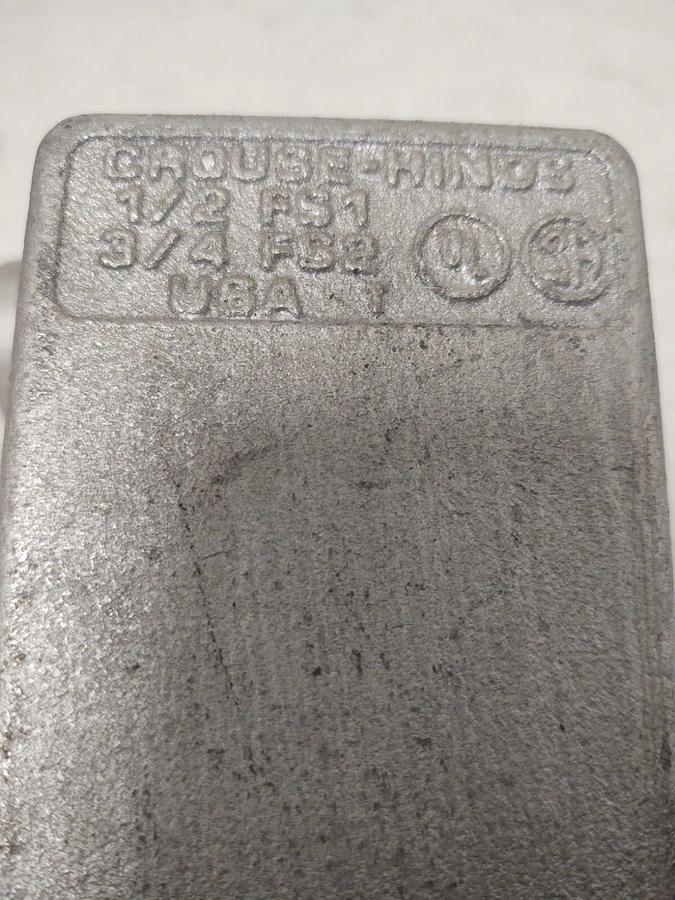 🔥NEW CROUSE-HINDS 1/2 FS1 SINGLE GANG CONDUIT OUTLET, 15.8 CU. IN.