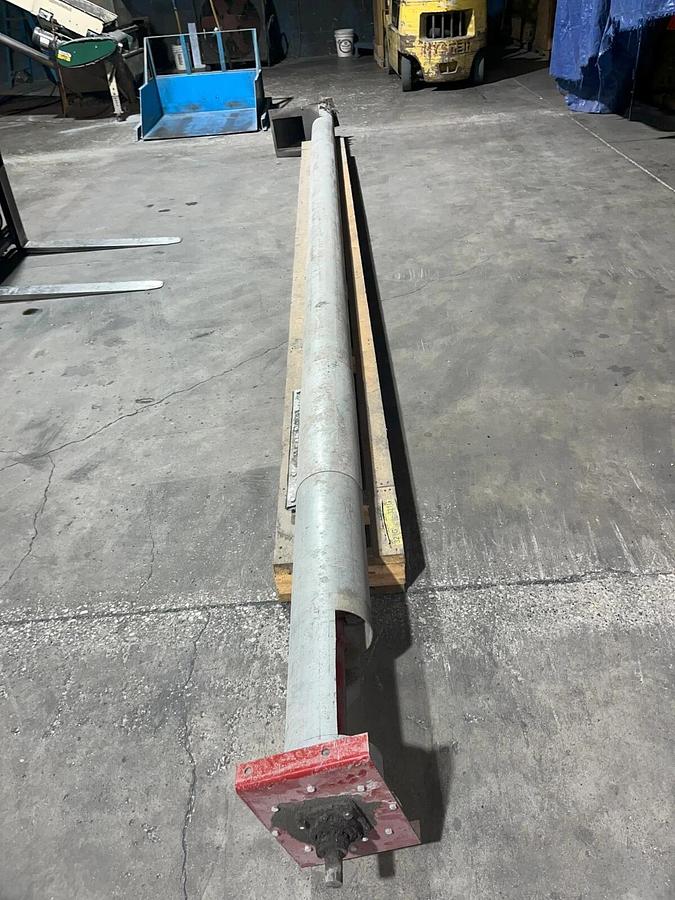 Used Screw Auger 20 ft long 8 in tube material Conveyor