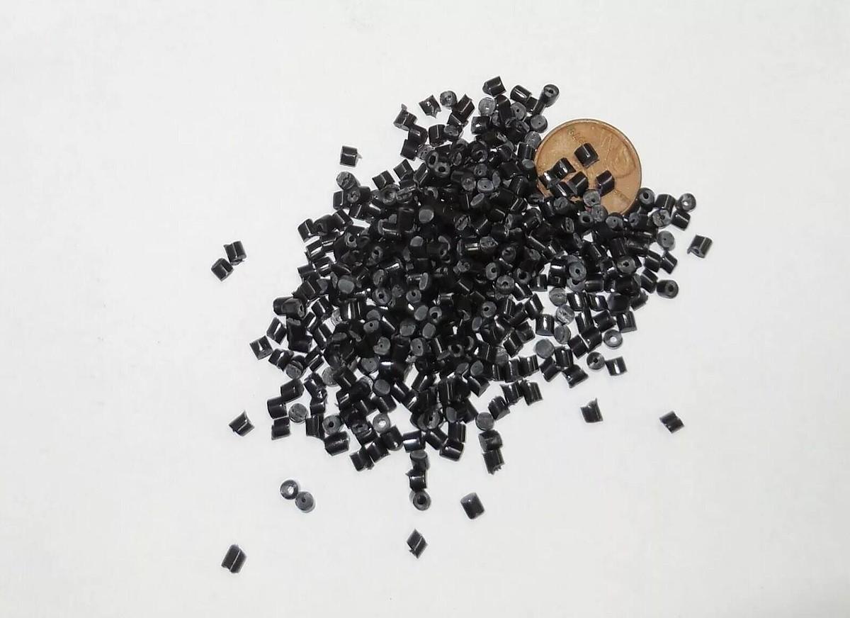 HDPE Black Plastic Pellets Resin Material Injection Molding 45 Lbs Polyethylene