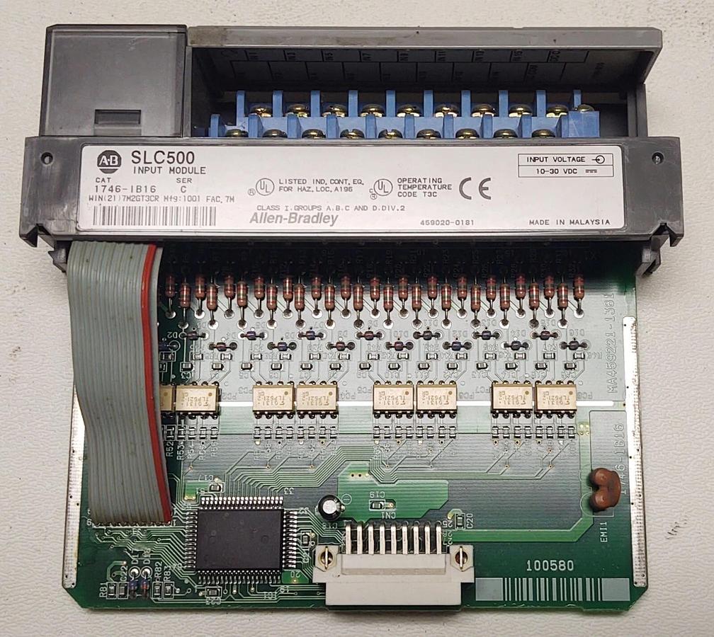 Used PLC Allen-Bradley SLC500 1746-A7 Rack 7 Slots Power Supply And 4 I/O Cards TEST