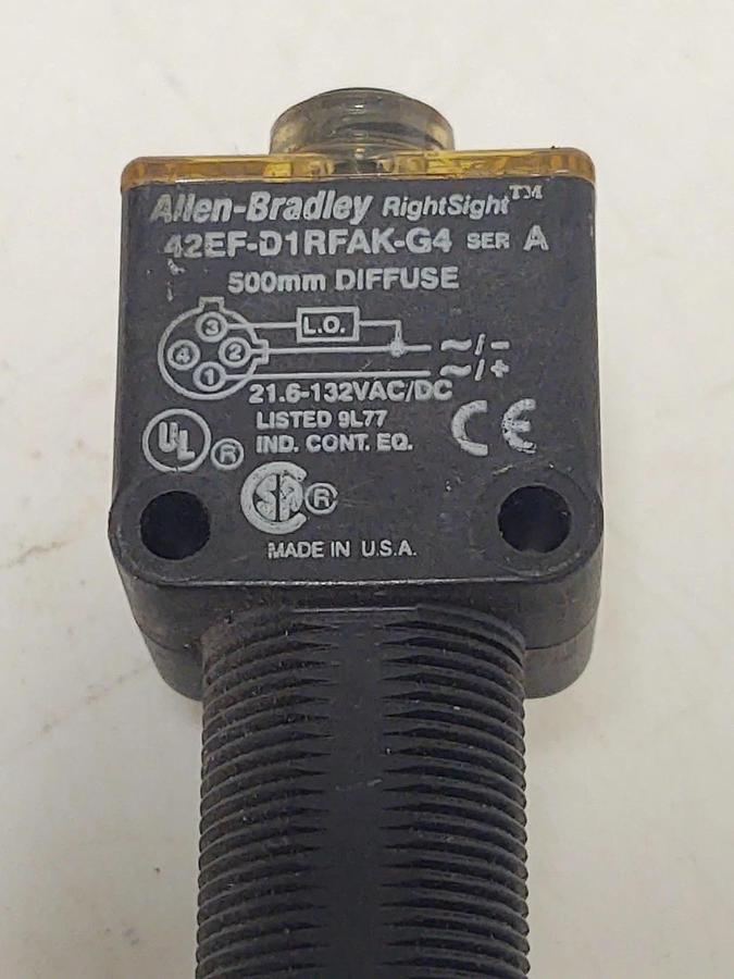 Used 🔥ALLEN BRADLEY 42EF-D1RFAK-G4 / 42EFD1RFAKG4 RIGHTSIGHT PHOTOSENSOR