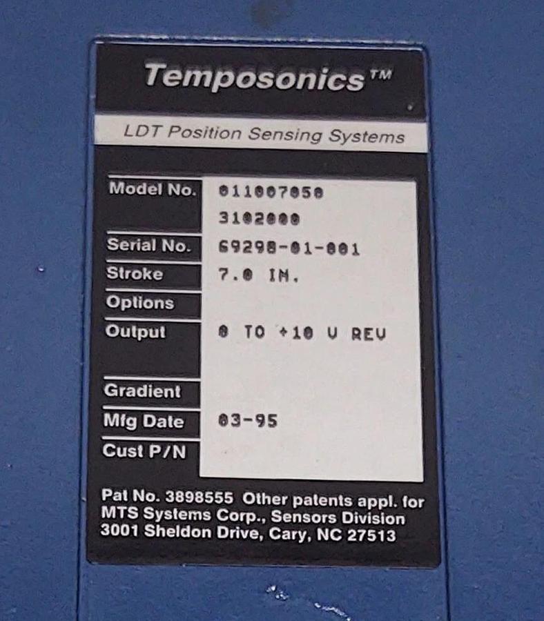 TEMPOSONICS LDT POSITION SENSING SYSTEMS # 011007050 7.0 IN., 0 to +10 V NEW
