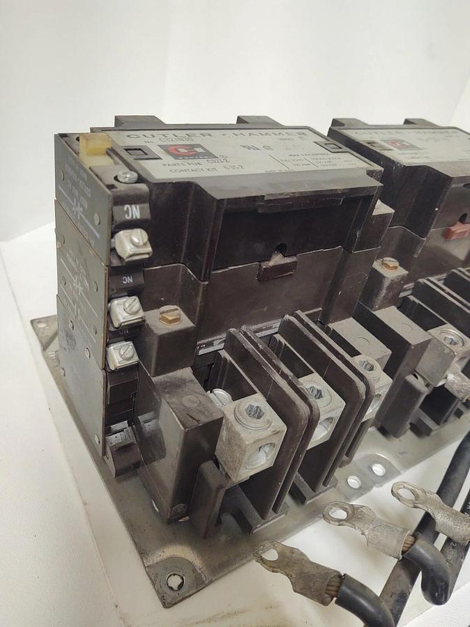 Used 🔥TESTED Cutler Hammer C32JN30 600V 120V Coil 120 Amp Reversing Contactor Size 3