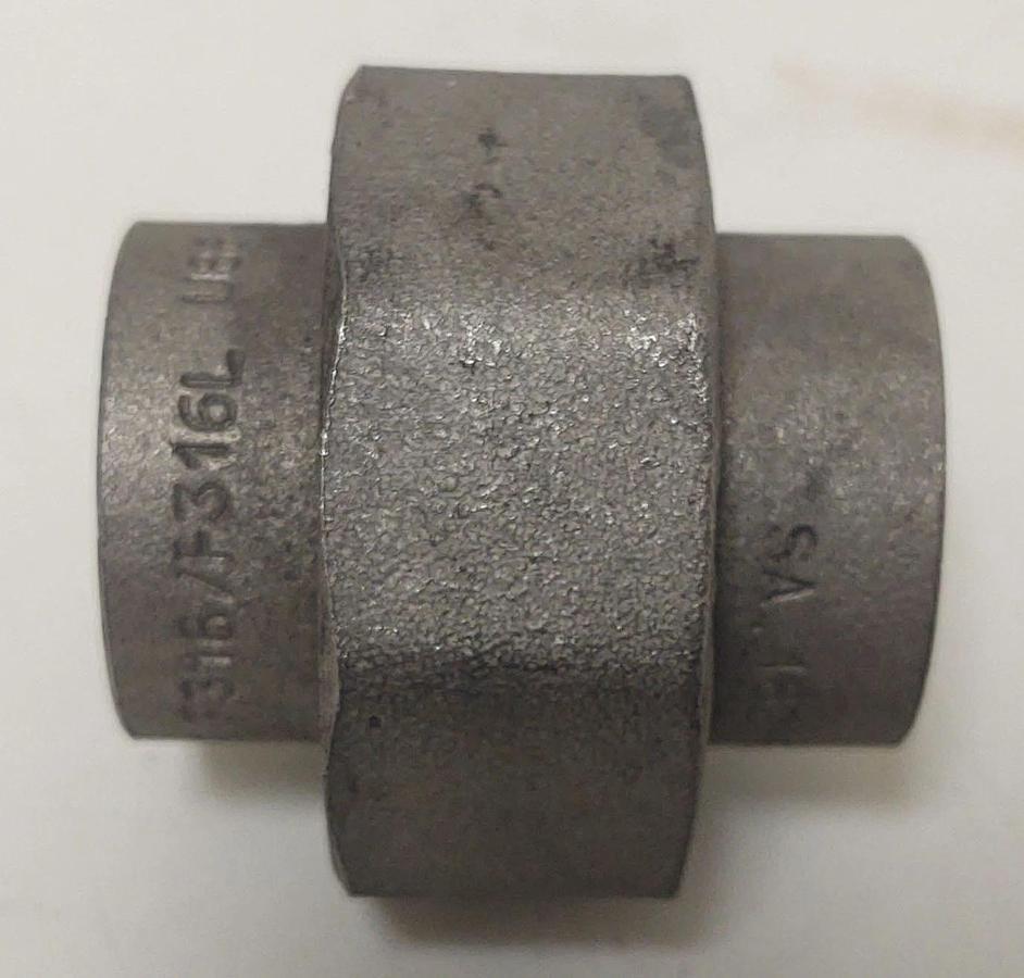 đŸ”¥Union 1/2" F316/316L Stainless Steel Class Socket Weld Pipe Fitting Italy