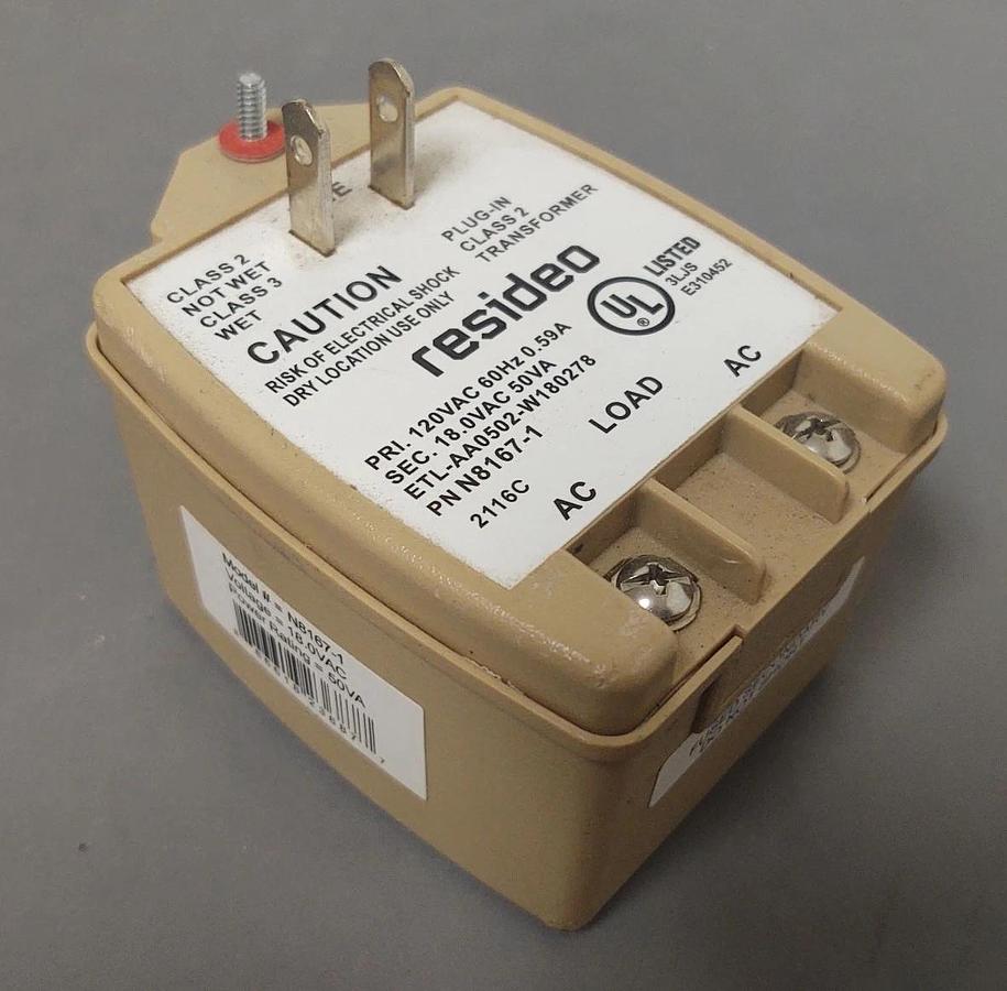 Used 🔥(QTY 4) Honeywell/Resideo N8167-1 18VAC 50VA Plug In Transformer