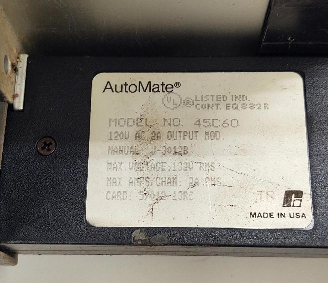 Used Reliance AutoMate 45C1 Programmable Controller + 45C60 Module 120VAC 2A Output