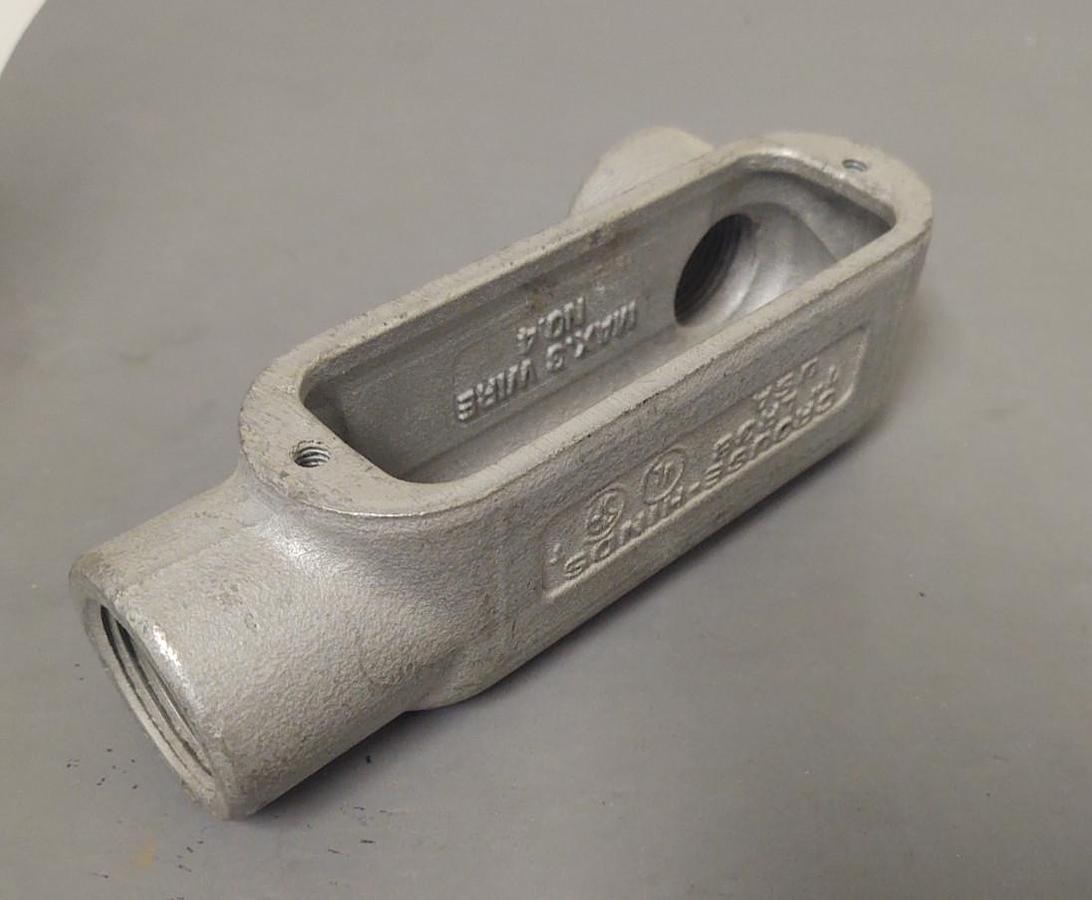 🔥(QTY 3) Crouse-Hinds LR38 Conduit Body 1" Type LR Form 8 Iron Alloy