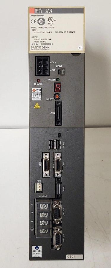Used 🔥(TESTED) PQM0A100EXXYST0 SANYO DENKI Amplifier Unit 20kHz 24 Amp 0-326 PWM