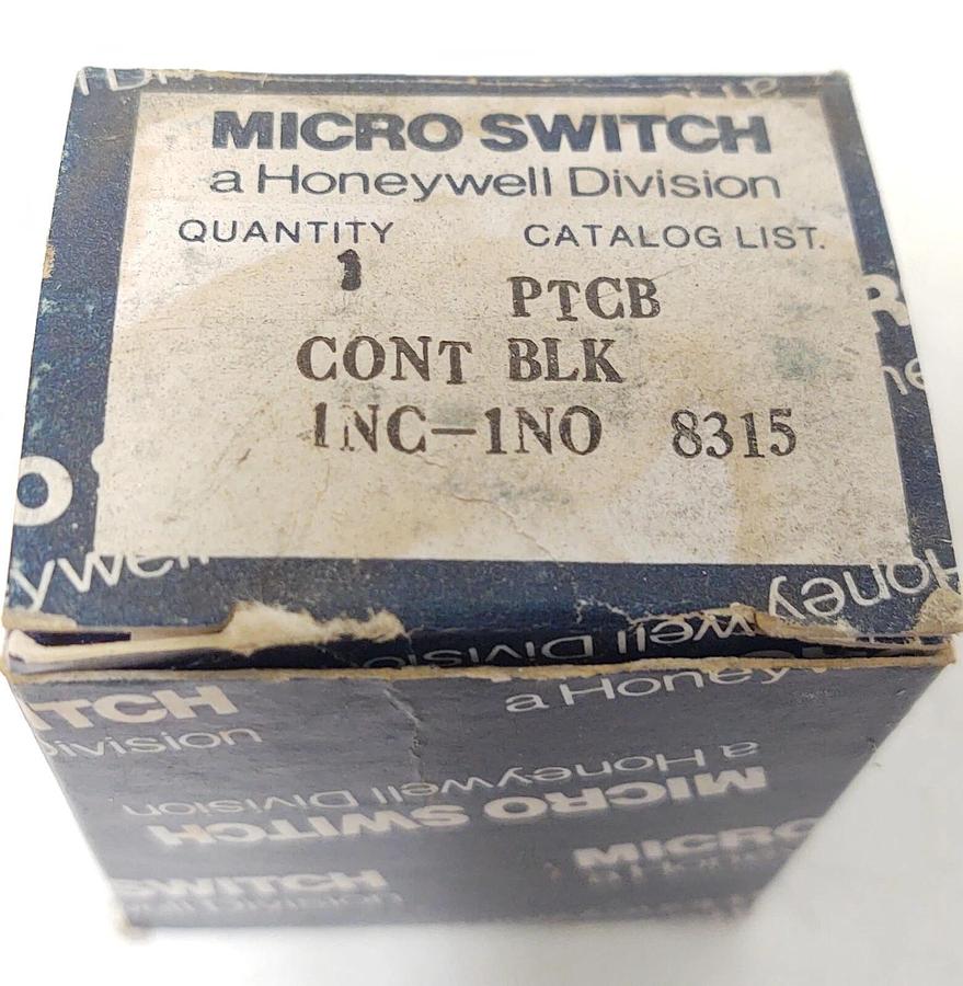 🔥 NEW (Lot 8) Honeywell MicroSwitch PTCB, Contact Block, 1 NC & 1 NO