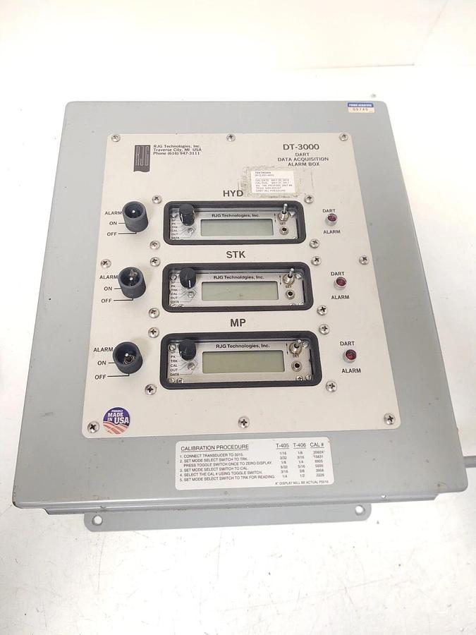 Used 🔥 RJG Technologies DT-3004-A Dart Data Acquisition Alarm Box 3015C-05