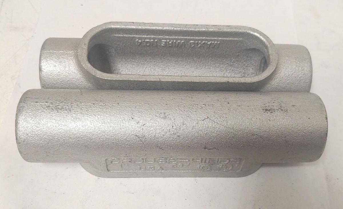 🔥(2 PCS) C37 CROUSE HINDS CONDUIT BODY 1 INCH HUBS TYPE C FORM 7