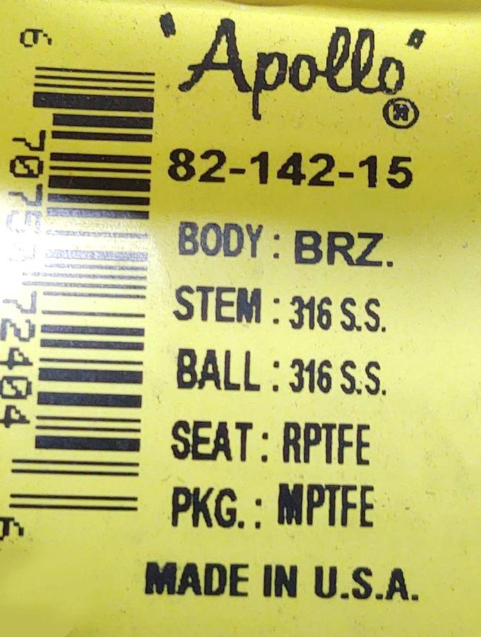 🔥 NEW {5 PCS} APOLLO 82-142-15 3/8" NPT Ball Valve 600CWP