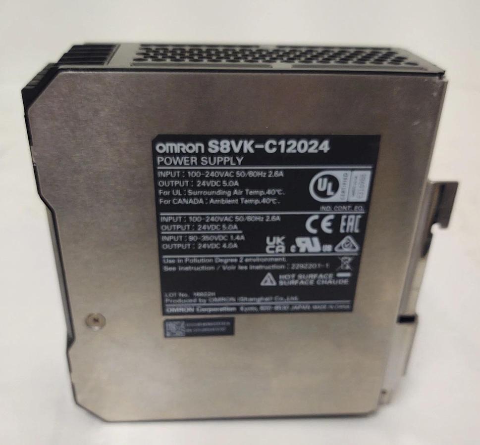Used 🔥OMRON S8VK-C12024 POWER SUPPLY MODULE 120V INPUT 24V 5A OUTPUT DIN RAIL