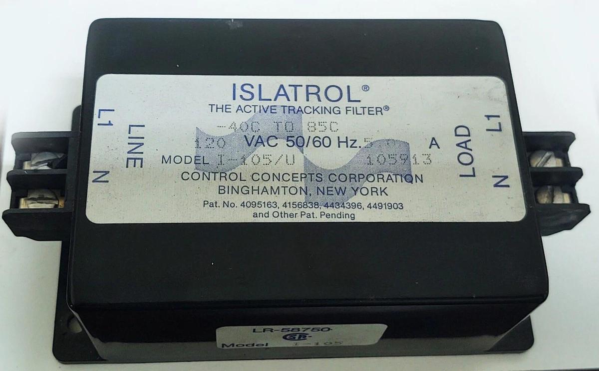 Used 🔥 Control Concepts Corp. LR-58750 ISLATROL I-105 105913 Active Tracking Filter