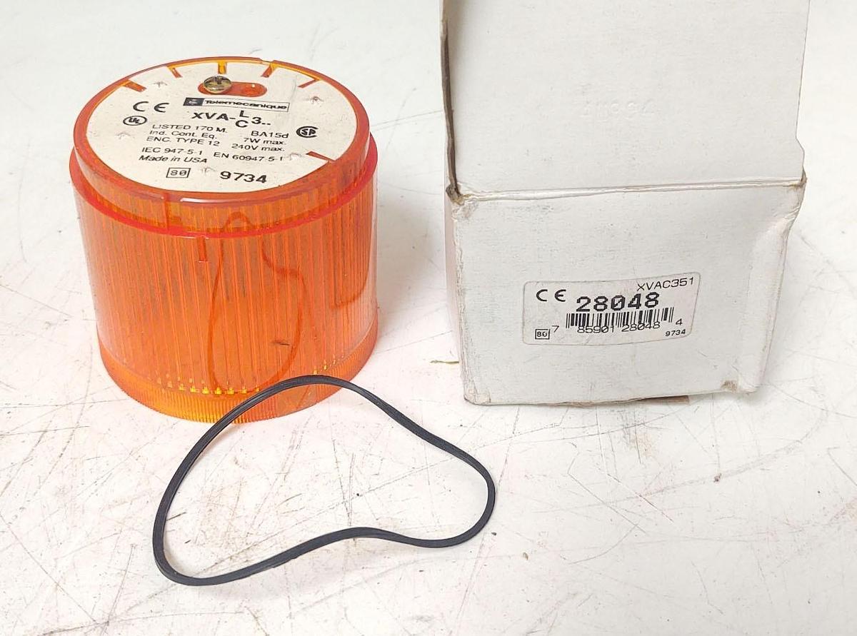 🔥Telemecanique, XVAC351, 28048, Orange Light Beacon Warning Machine Stack Amber