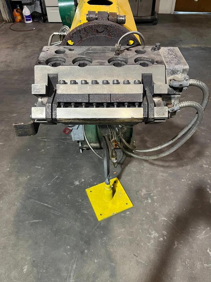 Used Sterling 3 HP 1" Extruder with 8" EDI U75 Sheet die Killon 3 Roll Sheet Stack