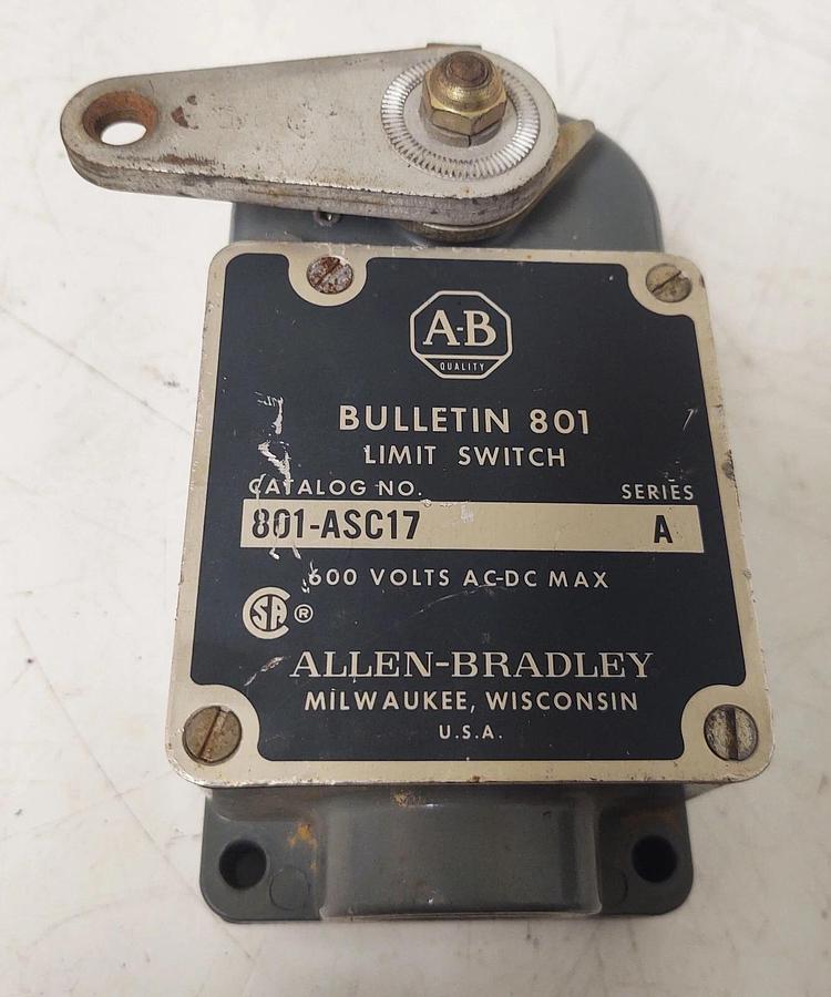 Used 🔥 (TESTED) ALLEN BRADLEY 801-ASC17 SER A PULL SWITCH SAFETY