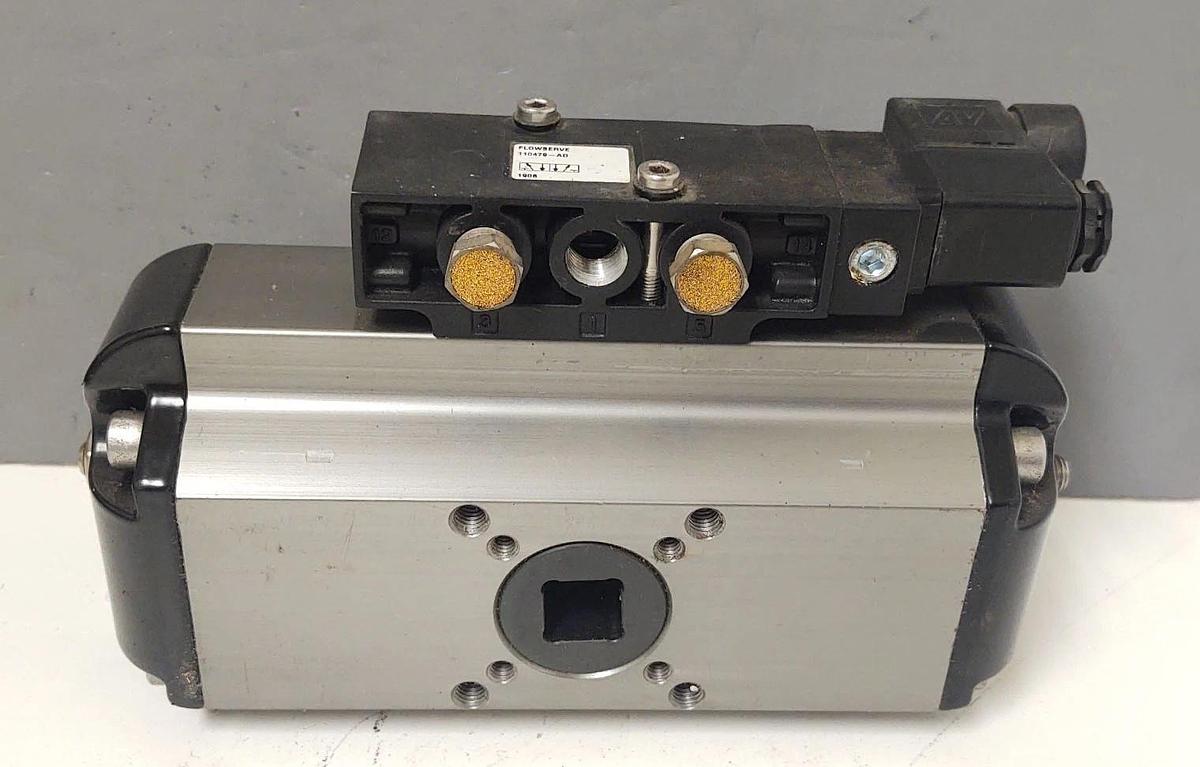 Used 🔥 FLOWSERVE B085D PNEUMATIC VALVE ACTUATOR with Solenoid Valve Nice #3