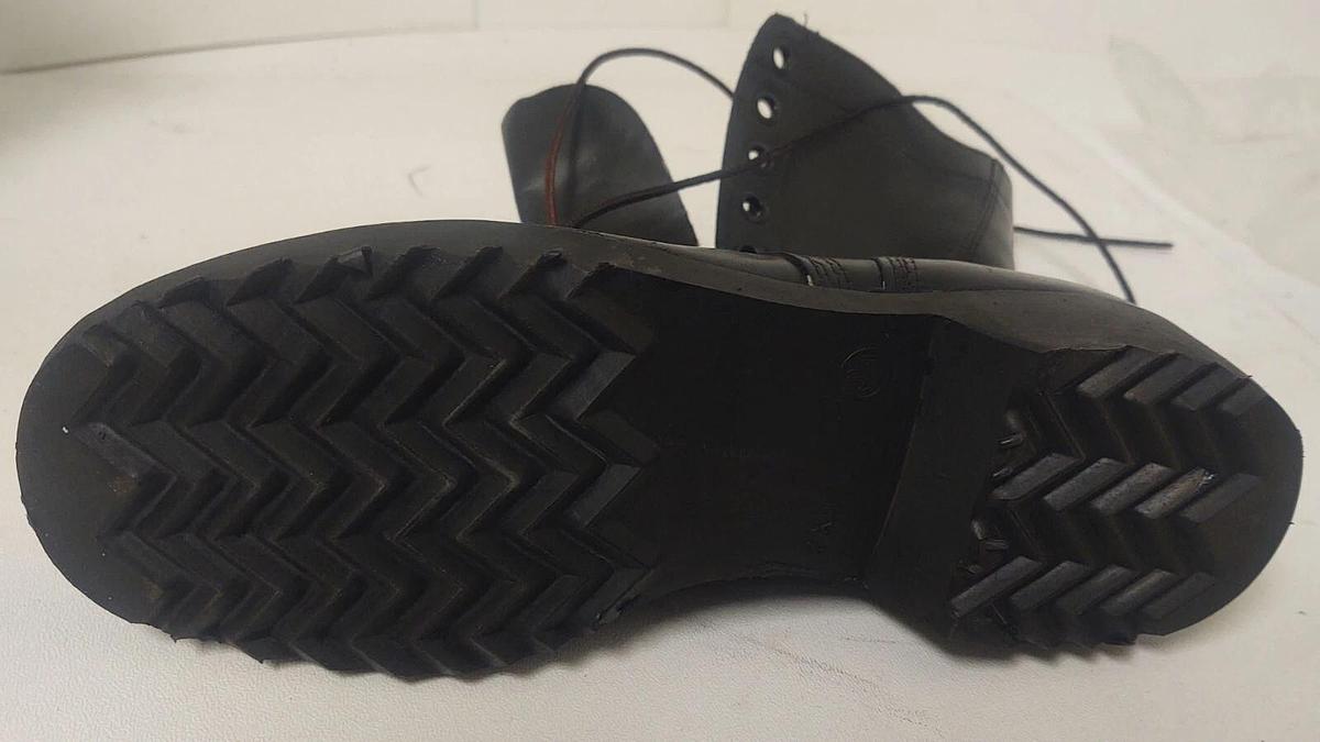 Used 🔥NEW RO-SEARCH Military Army Combat Boots Men 7 XW Black Leather Lace Up 70's