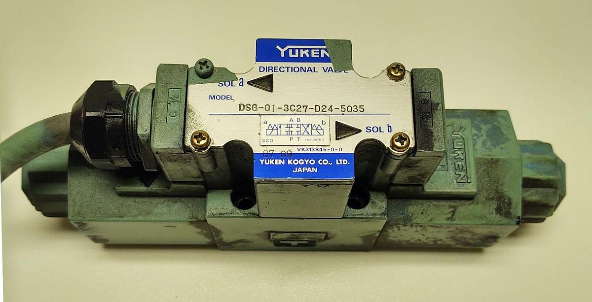 Used Yuken DSG-01-3C27-D24-5035 Directional Valve /  Free Shipping