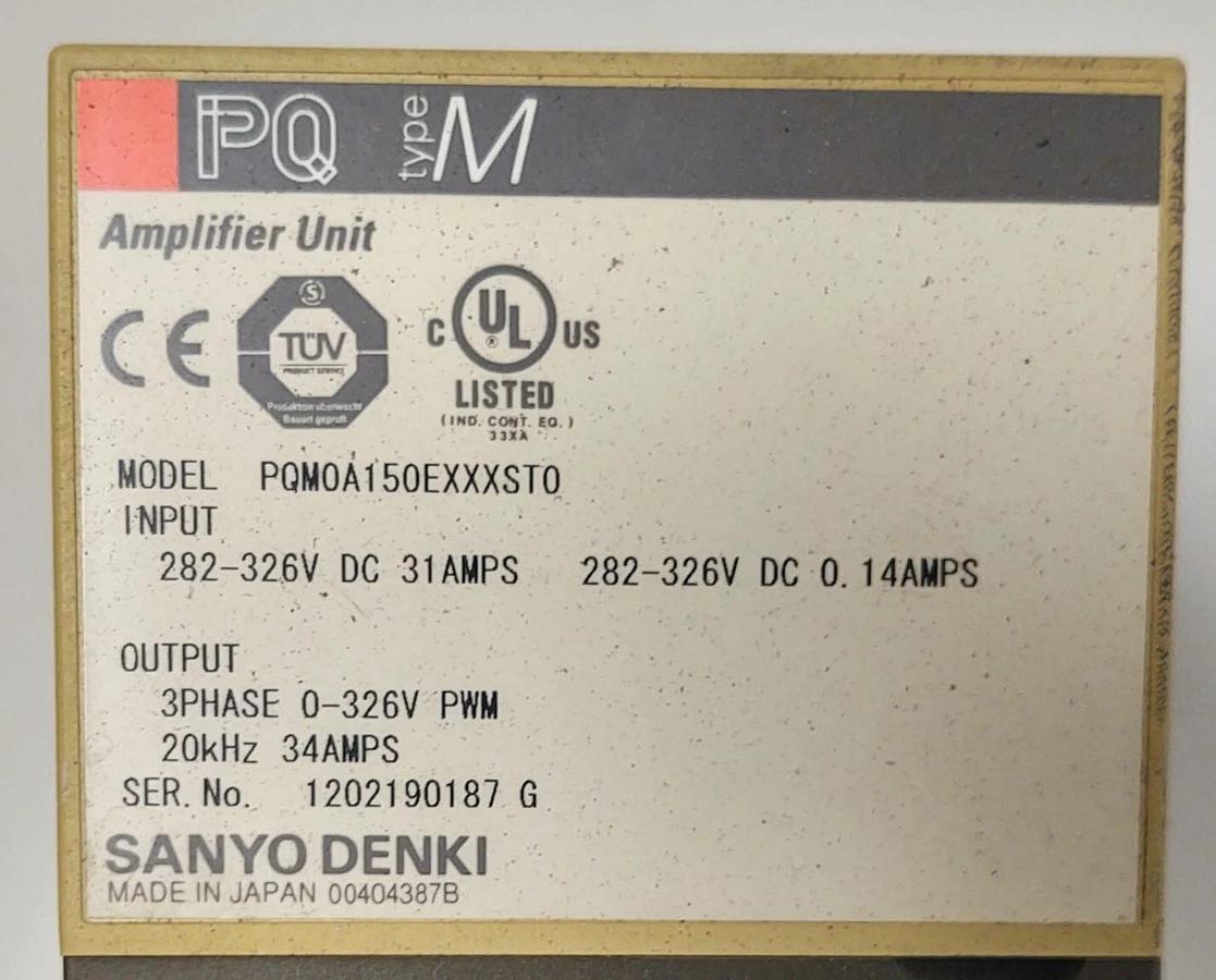 Used 🔥(TESTED) PQM0A150EXXXS10 SANYO DENKI Amplifier Unit Drive 20kHz 34 Amp PWM