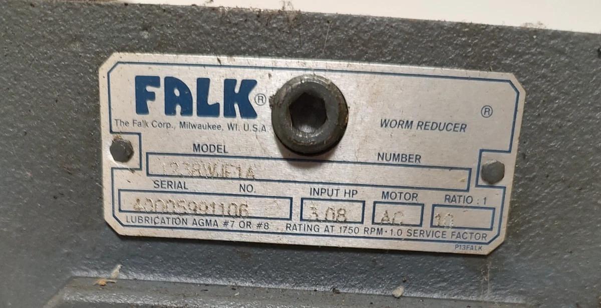 Used 🔥Falk 1238WJF-1A Worm Gear Box Double Shaft Speed Reducer 10:1 Ratio