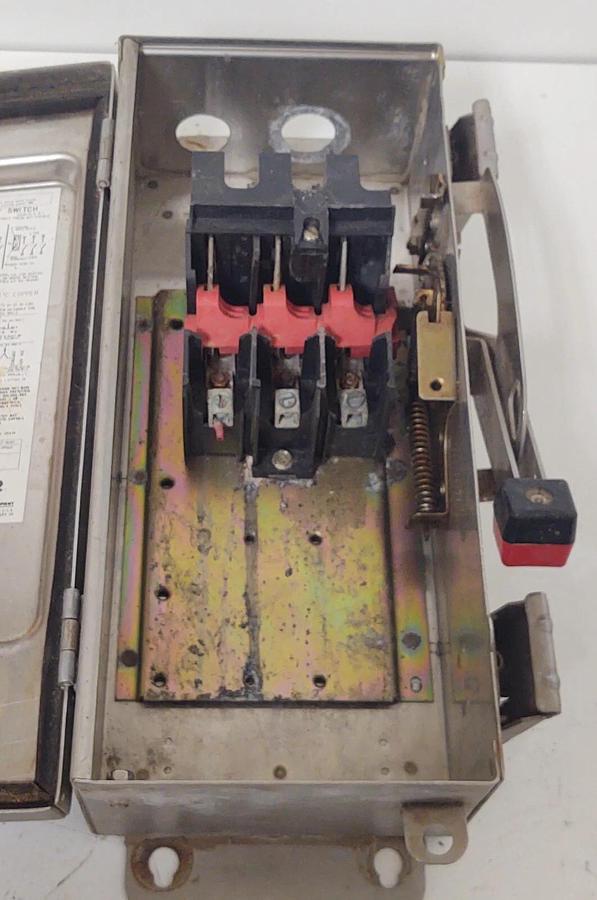 Used 🔥 Square D HU361DS 3 Pole 30 Amp STAINLESS Non-Fusible Disconnect Switch 30Hp