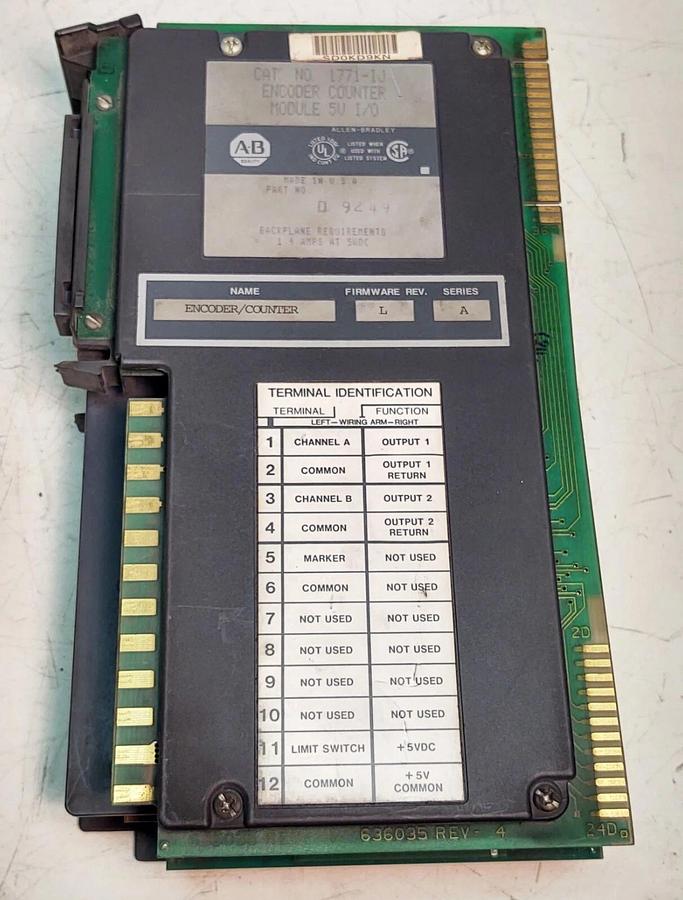 Used ALLEN BRADLEY ENCODER COUNTER MODULE 1771-IJ 5V I/O